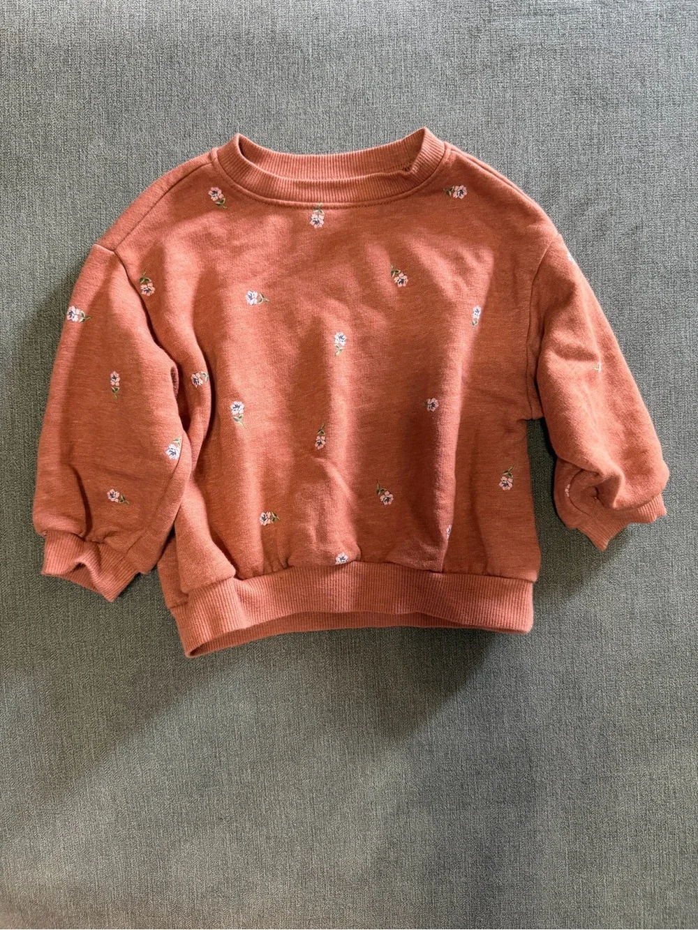 Old Navy Dusty Rose Floral Crewneck Sweatshirt